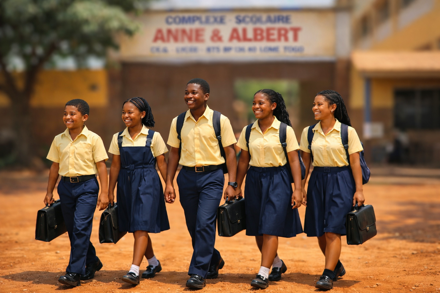 Élèves du Complexe Scolaire Anne & Albert en pleine progression scolaire